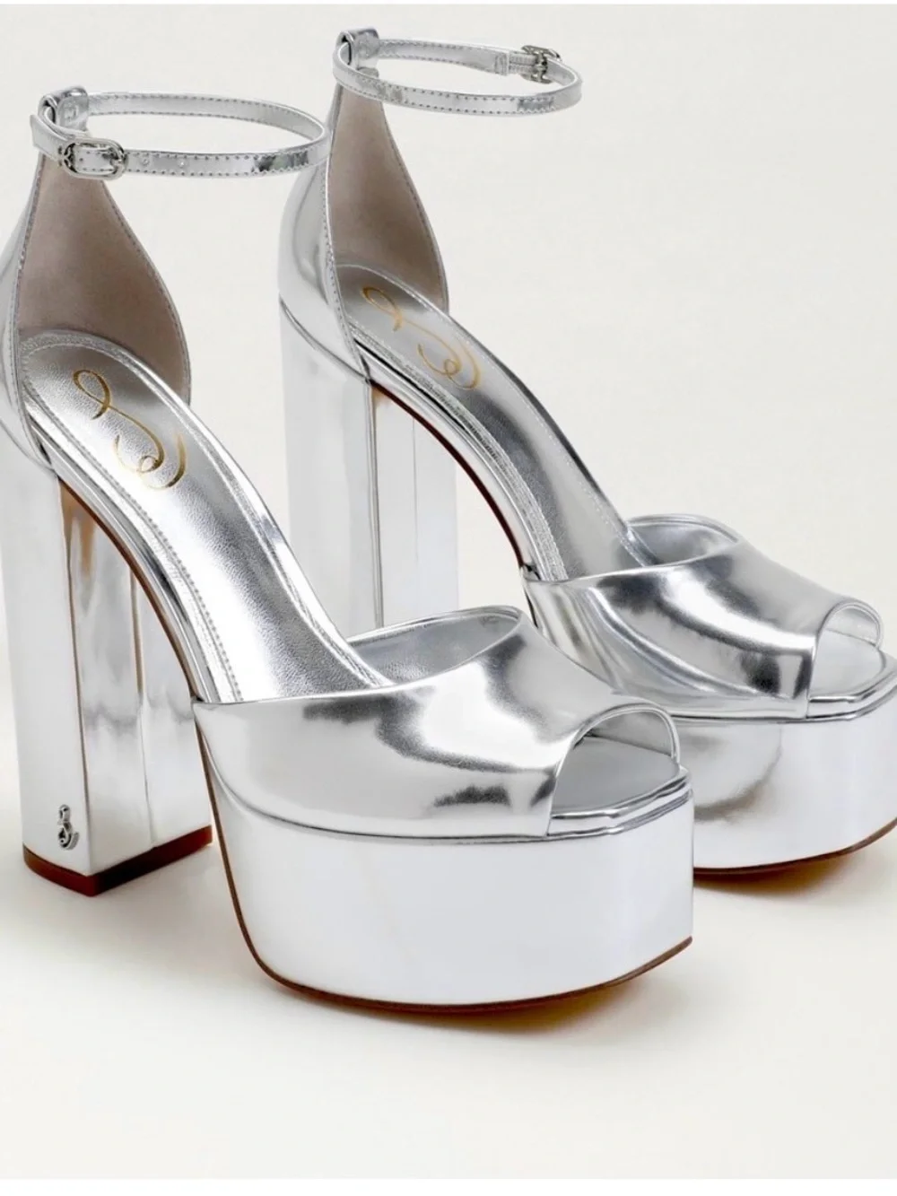 Sam Edelman silver platforms   Like new - worn 2x